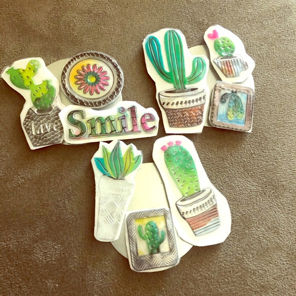 Hand Crafted Other - Succulent magnet set